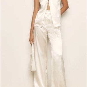 Reformation Madrid 2 piece silk set NWOT size 4